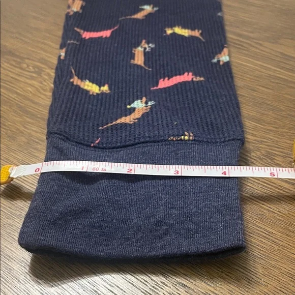 Old Navy Dark Blue Thermal Pajama Pants with Wiener Dog Pattern - Picture 6 of 6